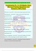 Investments Ch&period; 1-3&comma; 28 &lpar;Bodie&comma; Kane&comma; Marcus&rpar; Practice Questions and Answers &lpar;100&percnt; Pass&rpar;