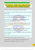 Investments - Bodie&comma; Kane&comma; Marcus Exam Study Guide with Complete Solutions