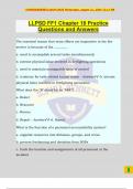 LLPSD FF1 Chapter 18 Practice Questions and Answers
