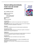 Samenvatting sociale veiligheid links &plus; boek&colon; recht voor de sociaal professional social work