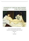 Volledige samenvatting  Overzicht van de beeldende kunst&colon; 1789 tot heden  &lpar;UGent - 2019&sol;2020&rpar;