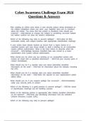 Cyber Awareness Challenge Exam 2024 Questions & Answers&period;