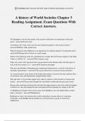 A history of World Societies Chapter 3 Reading Assignment&period; Exam Questions With Correct Answers&period;