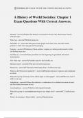 A History of World Societies&colon; Chapter 1 Exam Questions With Correct Answers&period;