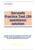 Servsafe Practice Test &lpar;50 questions&rpar; solution