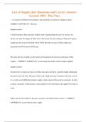 Law of Supply Quiz Questions and Correct Answers  Assured 100&percnt; Plus Pass 