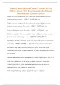 National Association of County Veterans Service  Officers Exam 100&percnt; Pass Guaranteed All Round  Questions and Correct Answers