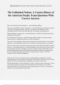 The Unfinished Nation&colon; A Concise History of the American People&period; Exam Questions With Correct Answers&period;