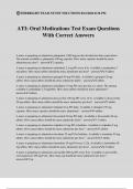 ATI&colon; Oral Medications Test Exam Questions With Correct Answers
