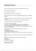 Valuation Exam 1 2024&sol;2025 Questions With Completed & Verified Solutions&period;