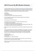 D076 Finance By ME &lpar;Module Quizzes&rpar; Exam 2024&sol;2025 Questions With Completed & Verified Solutions&period;