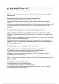 Audit 4100 Exam 2 2024&sol;2025 Questions With Completed & Verified Solutions&period;