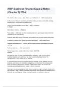 AHIP Business Finance Exam 2 Notes &lpar;Chapter 7&rpar; 2024&sol;2025 Questions With Completed & Verified Solutions&period;