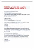 ABGD Study Guide With complete solution &vert; Latest 2024&sol;25 RATED A&plus;