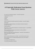 ATI Injectable Medications Exam Questions With Correct Answers