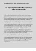 ATI Injectable Medications Exam Questions With Correct Answers