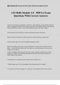 ATI Skills Module 3&period;0 &ndash; HIPAA Exam Questions With Correct Answers