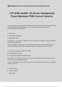 ATI skills module 3&period;0 airway management Exam Questions With Correct Answers