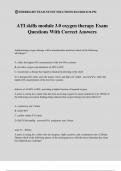 ATI skills module 3&period;0 oxygen therapy Exam Questions With Correct Answers