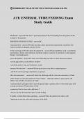 ATI&colon; ENTERAL TUBE FEEDING Exam Study Guide