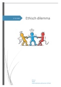 Ethisch dilemma, onderzoekende professional 1/ethiek. Behaald met een 9,0
