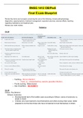 RNSG 1412 OB&sol;Pedi -  Final Exam Blueprint&period;