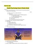 PSYCH 306 - Health Psychology Exam 2 Study Guide.