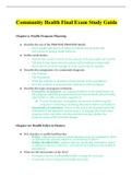 HHS 101 - Community Health Final Exam Study Guide.