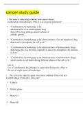cancer study guide questions with correct answers to booste your grades(download to getA)