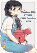 Exam &lpar;elaborations&rpar; PYC1502 - Psychology In Society &lpar;PYC1502&rpar; 