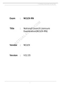 NCLEX-RN V12&period;35 National Council Licensure Examination&lpar;NCLEX-RN&rpar; new doc 2020&sol;2021 