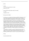 formal letter. RE: Assist FEMA to cover its bills