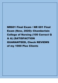 NR601 Final Exam NR 601 Final Exam (New, 2020) Chamberlain College of Nursing (100 Correct Q & A)