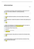 SPEECH 101 SPEECH FINAL QUESTIONS well detailed questions with answers