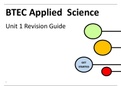 BTEC Applied Science Level 3 2016  Unit 1 Revision