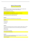 NGR 6172 Pharmacology &vert;Pharmacology Final Review 2020