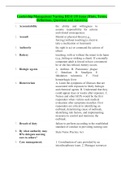 Leadership/Management Nursing HESI 135 items (Hints, Terms, Definitions, Questions and Answers).