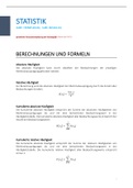 Statistik (BSTA01-01) Fernstudium IUBH /Bachelor: Formelsammlung mit Erläuterungen