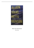Boekverslag Nederlands  Alleen maar nette mensen, ISBN: 9789038894973