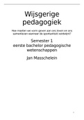 Samenvatting  Wijsgerige Pedagogiek&comma; Deel 1 &lpar;P0L04B&rpar;