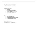 Samenvatting inleiding psychologie 