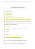 NR 507 Week 8 Final Exam &lpar;Updated 2021&rpar;&colon; Advanced Pathophysiology&colon; Chamberlain College of Nursing &lpar;All answers correct&comma; Already graded A&rpar;
