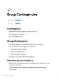 Group Contingencies