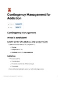 Contingency Management for Addictions