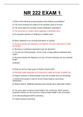 NR 222 EXAM 1&period; QUESTIONS AND ANSWERS ALREADY GRADED A&period;