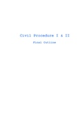 Civil Procedure I & II Final Outline