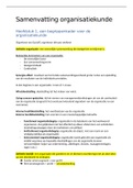 Uitgebreide samenvatting Toegepaste organisatiekunde, ISBN: 9789001876975  Organisatiekunde, Kennistoets Blok 1.2
