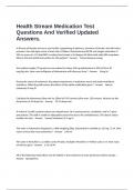  Health Stream Medication Test Questions And Verified Updated Answers&period;