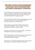 PACKRAT EXAM QUESTIONSBANK 2024&vert;2025 WITH GUARANTEED ACCURATE ANSWERS &vert;UPDATED