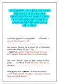 USPA SKYDIVING A LICENSE EXAM 2024-2025 LATEST UPDATED 350 QUESTIONS WITH DETAILED VERIFIED AND 100&percnt; CORRECT ANSWERS BRAND NEW EXAM GRADED A&plus;